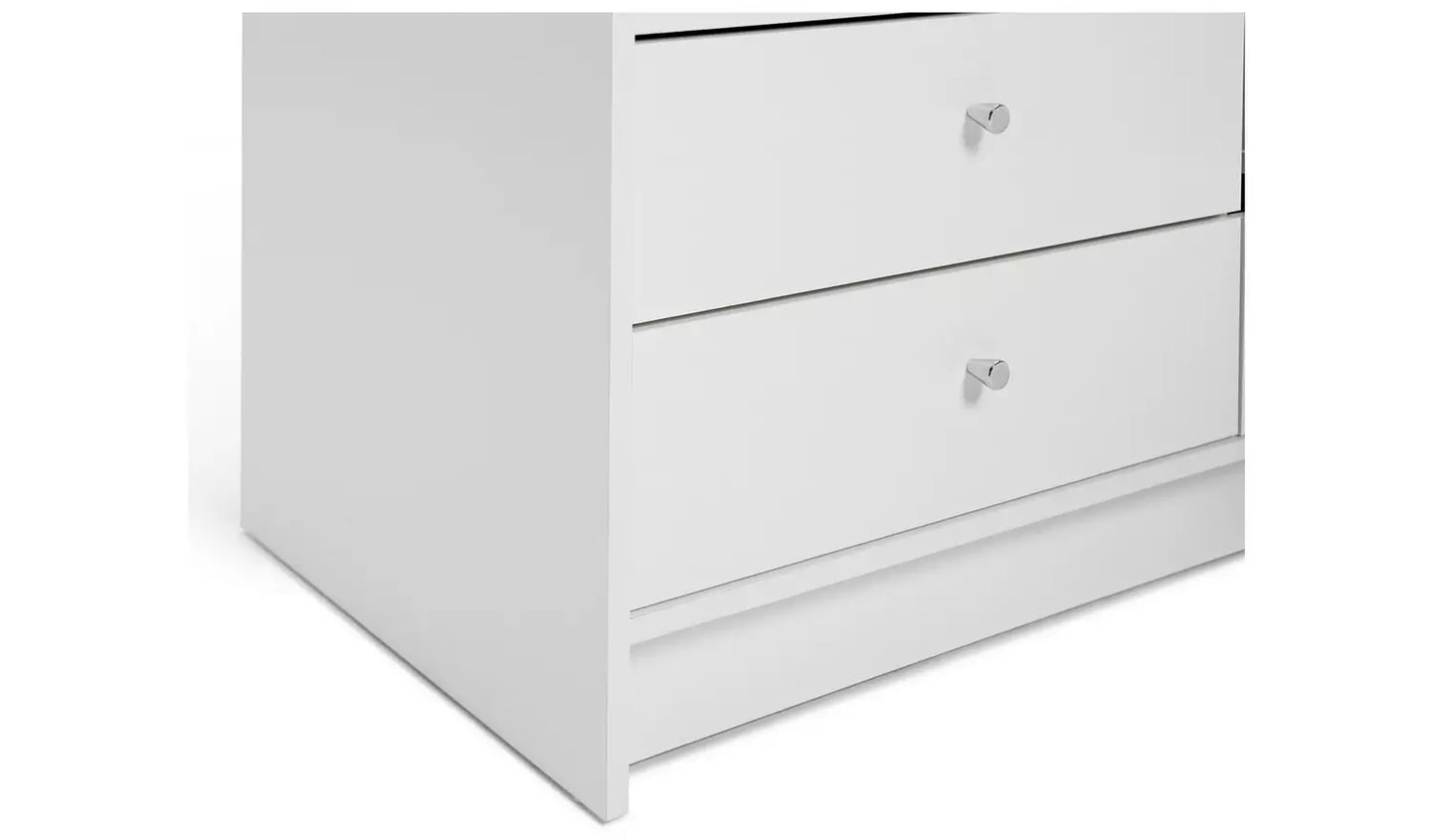 Malibu 3 Door 4 Drawer Wardrobe - White